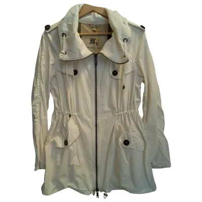 Pre-owned Burberry Trench Coat In White