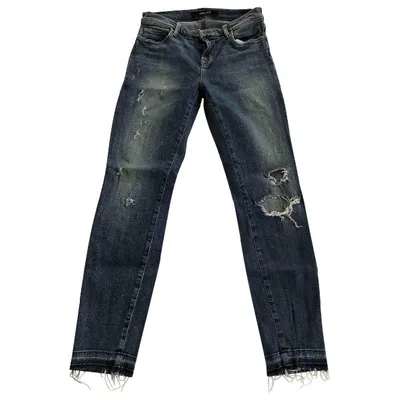 Pre-owned J Brand Blue Cotton - Elasthane Jeans