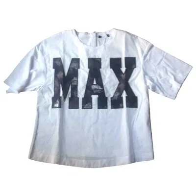 Pre-owned Max Mara White Cotton Top