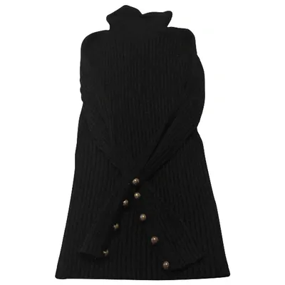 Pre-owned Manoush Wool Cardigan In Black