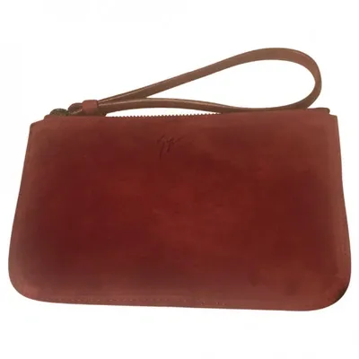 Pre-owned Giuseppe Zanotti Clutch Bag In Burgundy