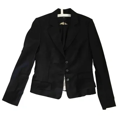 Pre-owned Hugo Boss Wool Jacket In Black