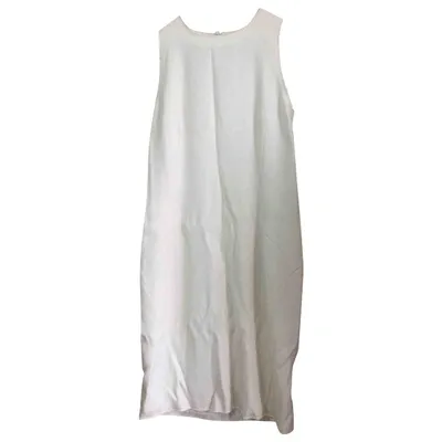 Pre-owned Agnona Wool Mid-length Dress In White