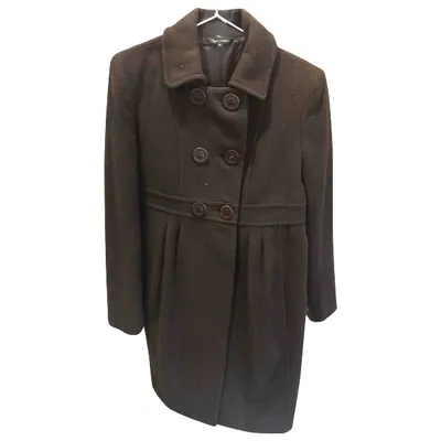 Pre-owned Tara Jarmon Wool Coat In Brown