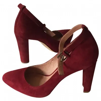 Pre-owned Madewell Heels In Burgundy