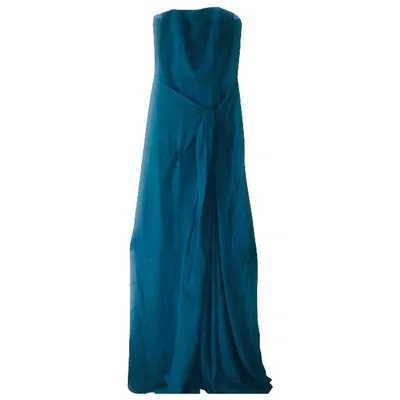 Pre-owned Jason Wu Silk Maxi Dress In Green