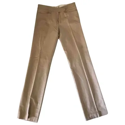 Pre-owned Joseph Wool Trousers In Beige