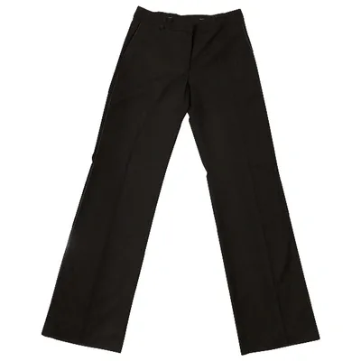 Pre-owned Joseph Wool Straight Pants In Black