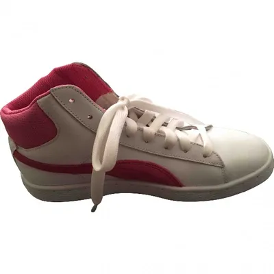 Pre-owned Puma Leather Trainers In White