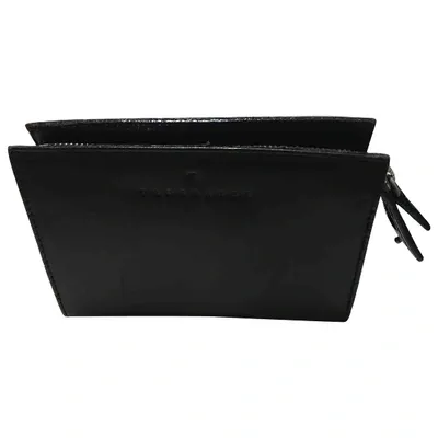 Pre-owned Trussardi Leather Purse In Black