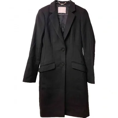 Pre-owned Hugo Boss Wool Coat In Black