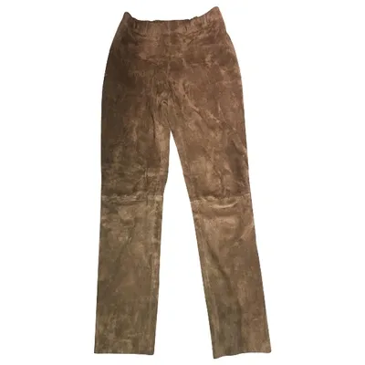 Pre-owned Joseph Slim Pants In Camel