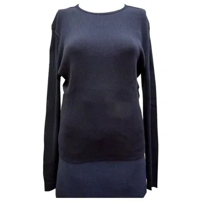 Pre-owned Pringle Of Scotland Silk Jumper In Navy