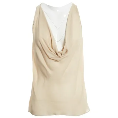 Pre-owned Haute Hippie Silk Vest In Beige