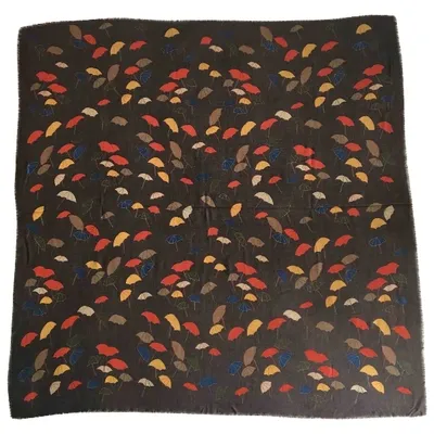 Pre-owned Fendi Wool Neckerchief In Brown