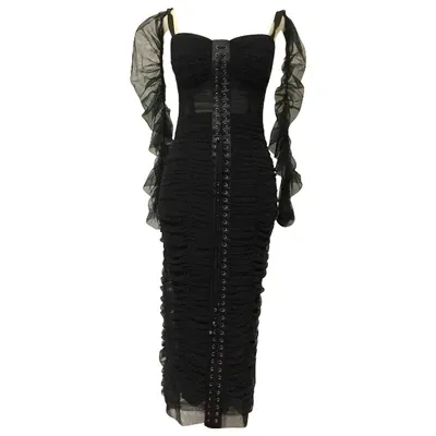 Pre-owned Dolce & Gabbana Mid-length Dress In Black