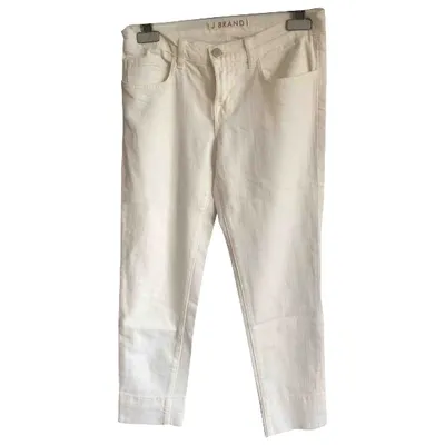 Pre-owned J Brand Trousers In White