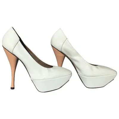 Pre-owned Marni Leather Heels In White