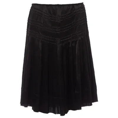 Pre-owned Dries Van Noten Mid-length Skirt In Black