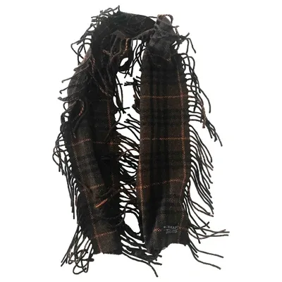 Pre-owned Burberry Wool Scarf In Brown