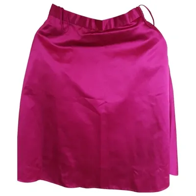 Pre-owned Ralph Lauren Silk Mid-length Skirt In Pink