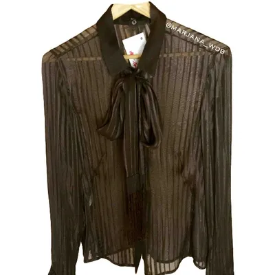 Pre-owned Hugo Boss Silk Blouse In Brown