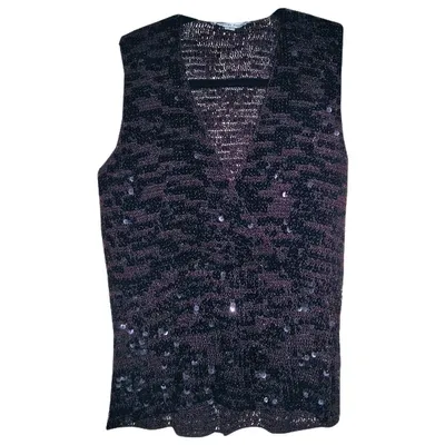 Pre-owned Gerard Darel Glitter Vest In Brown