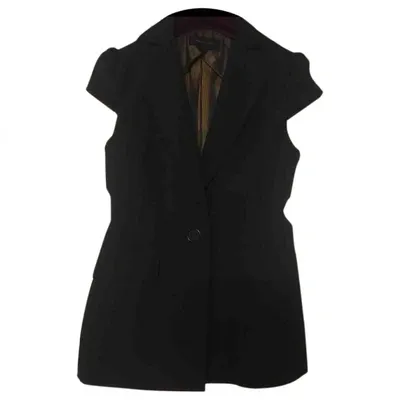 Pre-owned Bcbg Max Azria Wool Jacket In Black