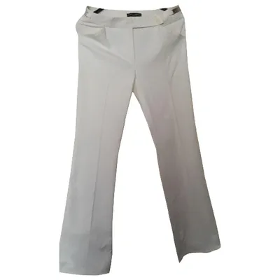 Pre-owned Dolce & Gabbana Straight Pants In White