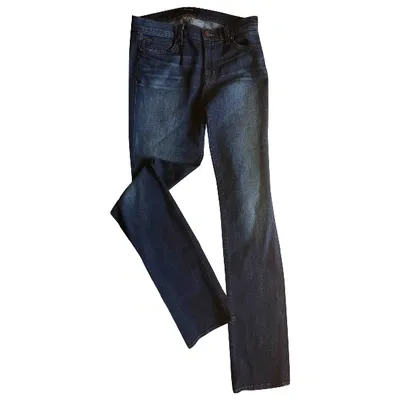 Pre-owned J Brand Straight Jeans In Blue