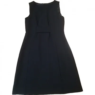 Pre-owned Tara Jarmon Wool Dress In Black