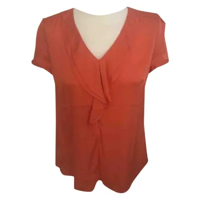 Pre-owned Hugo Boss Silk Blouse In Orange