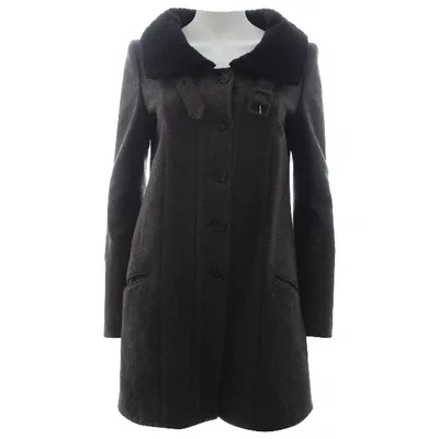 Pre-owned Proenza Schouler Wool Coat In Grey