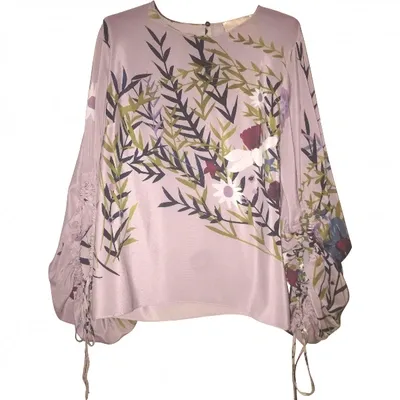 Pre-owned Erika Cavallini Silk Blouse In Pink