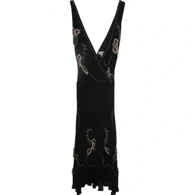 Pre-owned Temperley London Silk Maxi Dress In Black