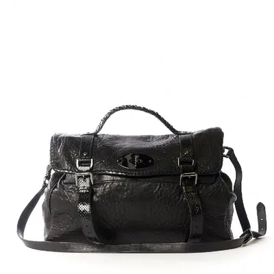 Pre-owned Mulberry Alexa Leather Crossbody Bag In Black