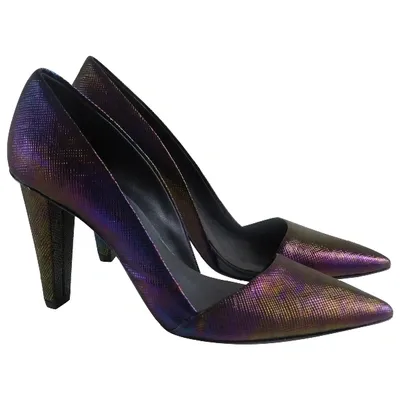 Pre-owned Rebecca Minkoff Leather Heels In Metallic