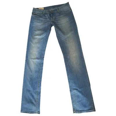 Pre-owned Dondup Straight Jeans In Blue