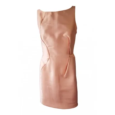 Pre-owned J Mendel Silk Mini Dress In Pink