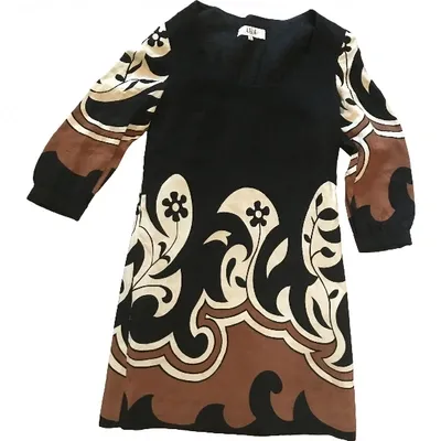 Pre-owned Tibi Silk Mini Dress In Black