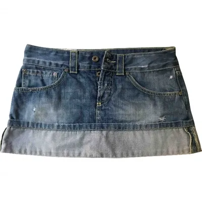 Pre-owned Dondup Mini Skirt In Blue