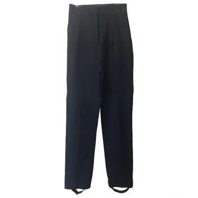 Pre-owned Tibi Straight Pants In Black