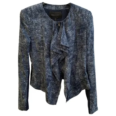 Pre-owned Bcbg Max Azria Biker Jacket In Blue