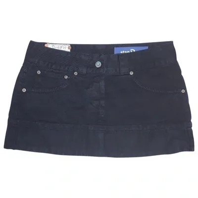 Pre-owned Dondup Mini Skirt In Black