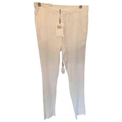 Pre-owned Stella Forest Carot Pants In White