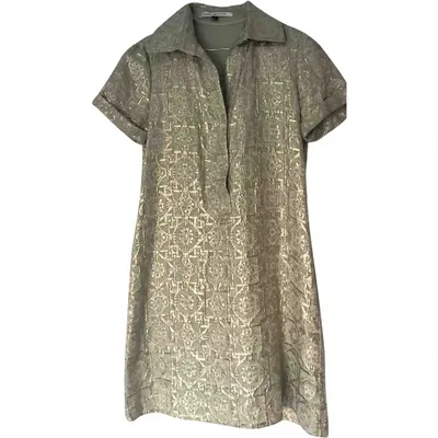 Pre-owned Diane Von Furstenberg Mid-length Dress In Gold