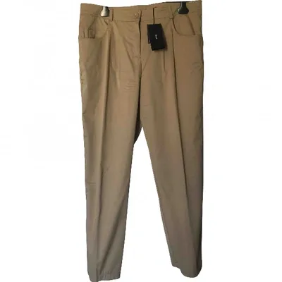 Pre-owned Hugo Boss Straight Pants In Beige