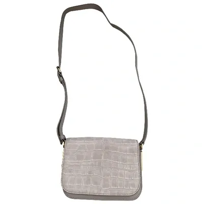 Pre-owned Hugo Boss Leather Crossbody Bag In Grey