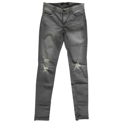 Pre-owned J Brand Slim Jeans In Grey