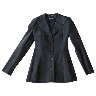 Pre-owned Dolce & Gabbana Black Cotton Jacket